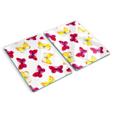 Cutting board Butterfly motif in spring colors