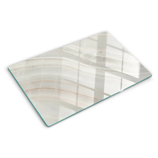 Glass kitchen board Marble with gold threads