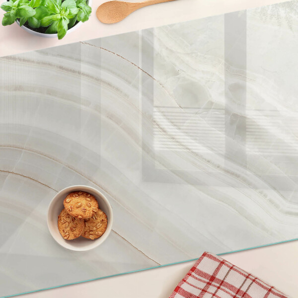 Glass kitchen board Marble with gold threads