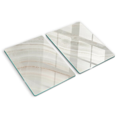 Glass kitchen board Marble with gold threads