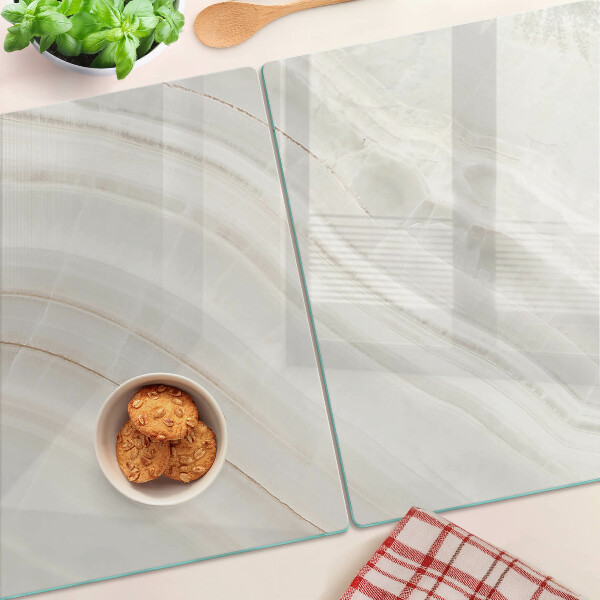 Glass kitchen board Marble with gold threads