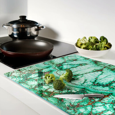 Cutting board Marble in shades of green
