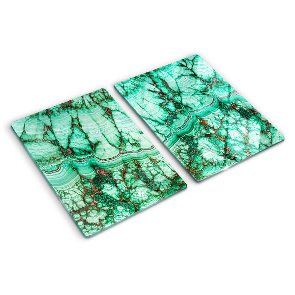 Cutting board Marble in shades of green