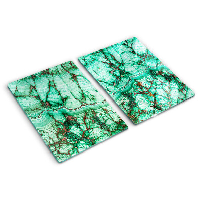 Cutting board Marble in shades of green