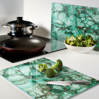 Cutting board Marble in shades of green