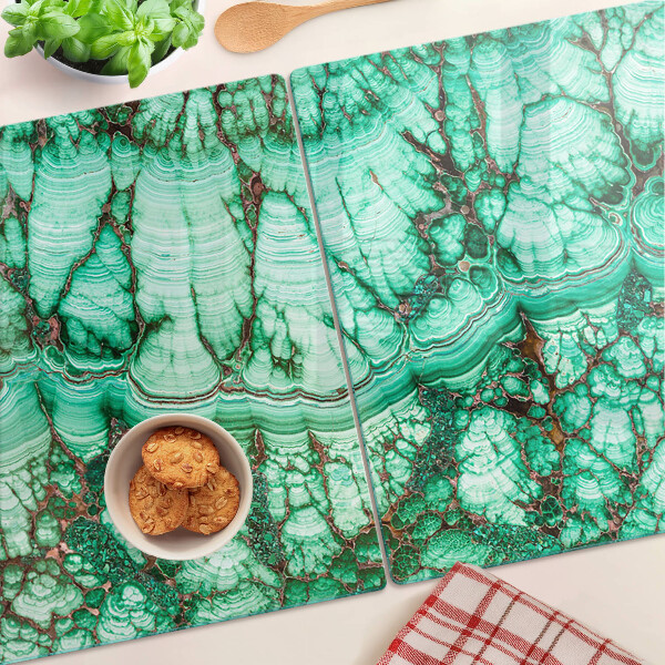 Cutting board Marble in shades of green