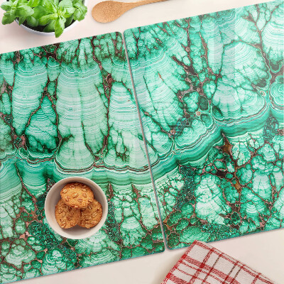 Cutting board Marble in shades of green