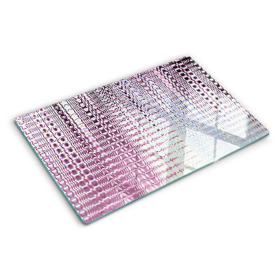 Glass chopping board Waves in shades of pink