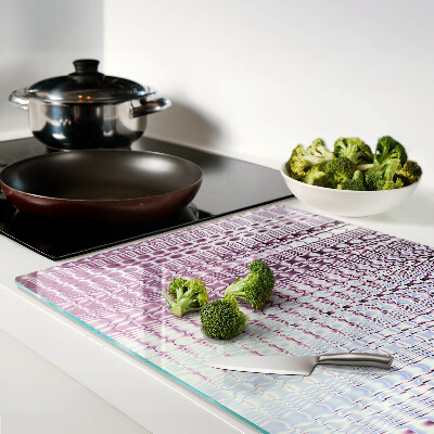 Glass chopping board Waves in shades of pink