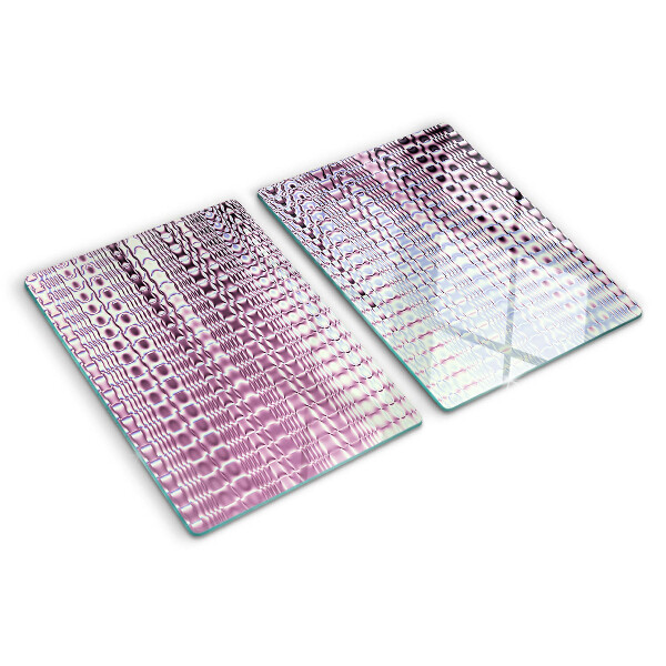 Glass chopping board Waves in shades of pink
