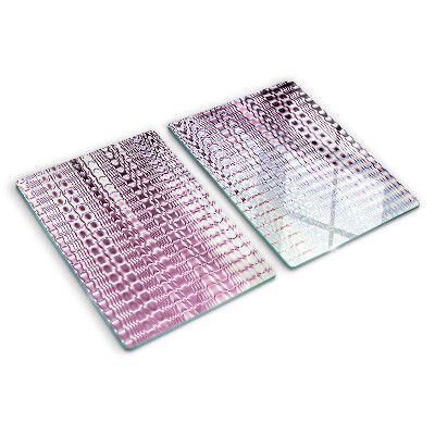 Glass chopping board Waves in shades of pink
