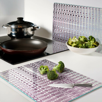 Glass chopping board Waves in shades of pink