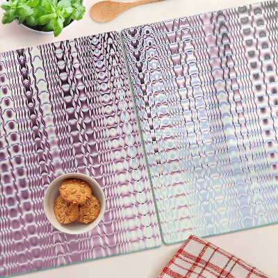 Glass chopping board Waves in shades of pink