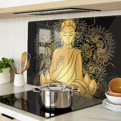 Glass kitchen board Buddha in meditation