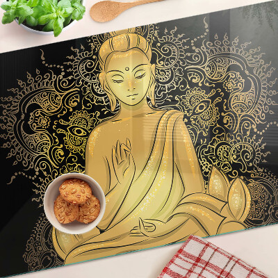 Glass kitchen board Buddha in meditation