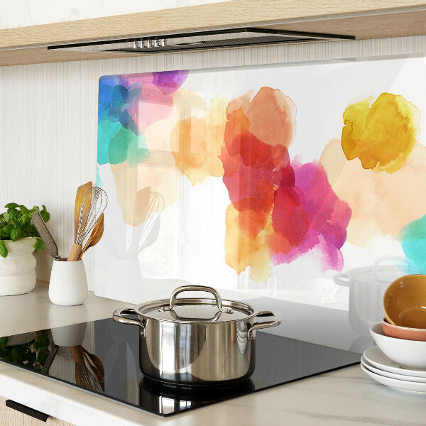 Chopping board Colorful watercolor stains