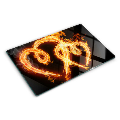Cutting board Burning heart