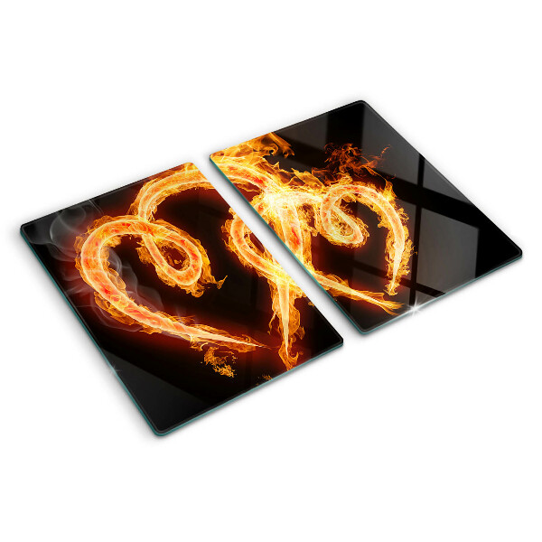 Cutting board Burning heart