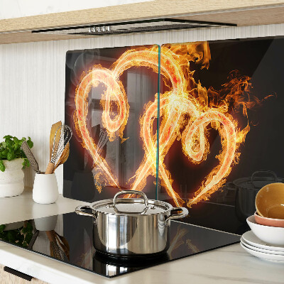 Cutting board Burning heart