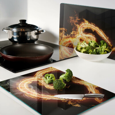 Cutting board Burning heart