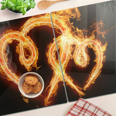 Cutting board Burning heart