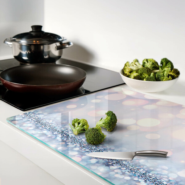Glass cutting board Sparkling lights with a diamond accent