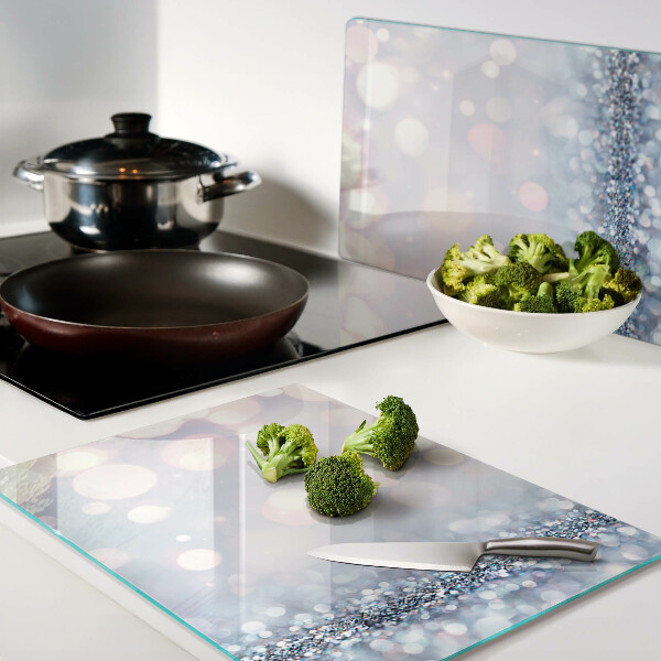 Glass cutting board Sparkling lights with a diamond accent