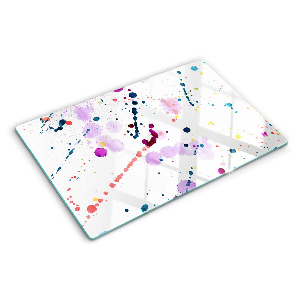 Glass kitchen board Abstract style paint splashes
