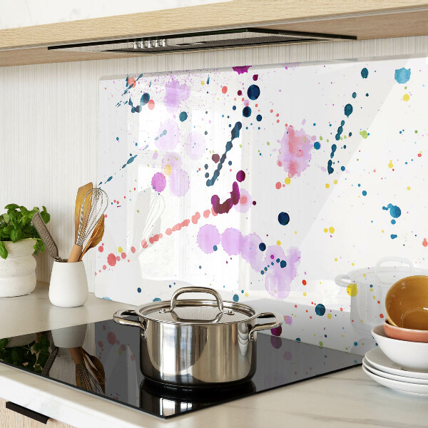 Glass kitchen board Abstract style paint splashes