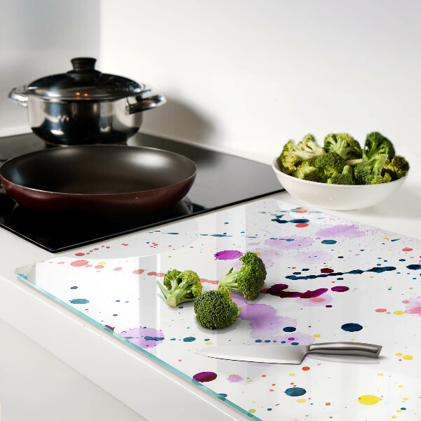 Glass kitchen board Abstract style paint splashes