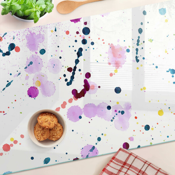 Glass kitchen board Abstract style paint splashes