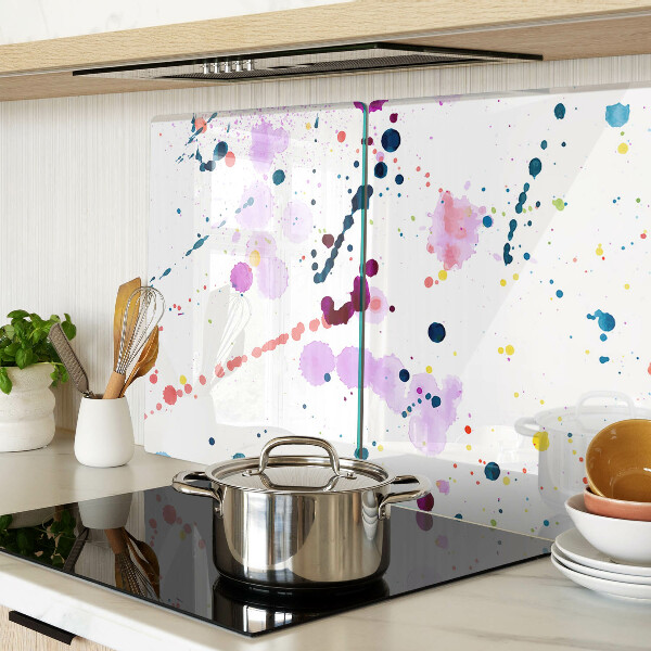 Glass kitchen board Abstract style paint splashes