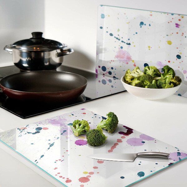 Glass kitchen board Abstract style paint splashes
