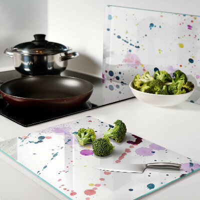 Glass kitchen board Abstract style paint splashes