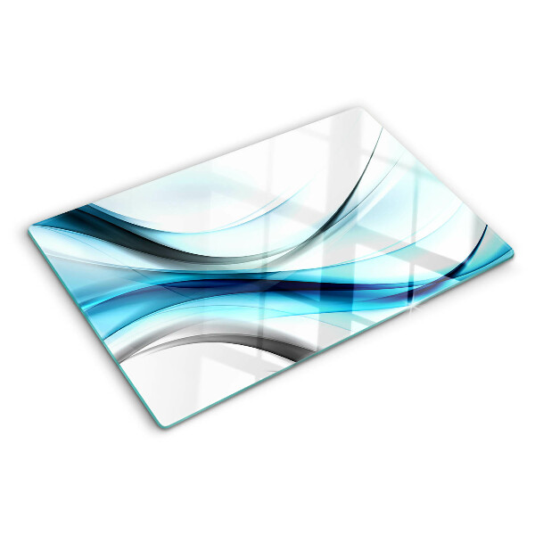 Chopping board Waves in shades of blue