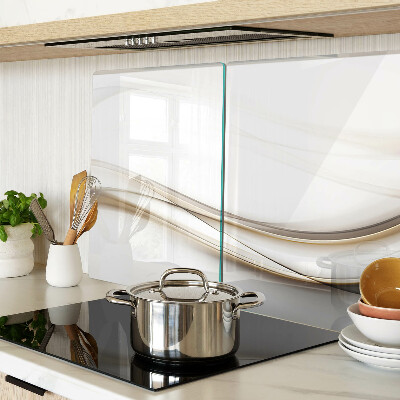 Chopping board glass Abstract waves in shades of beige