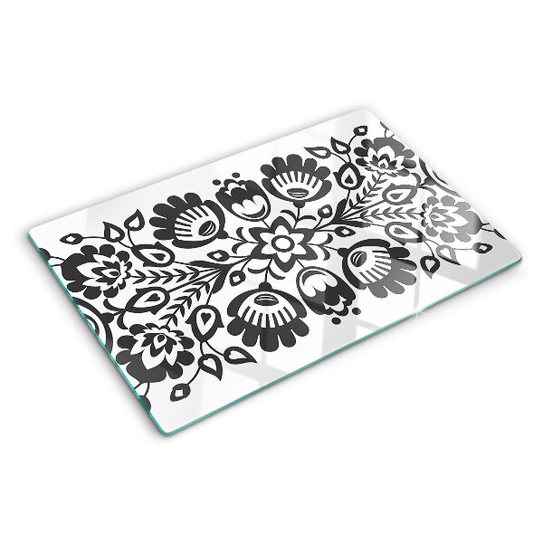 Chopping board Floral motif in folk style