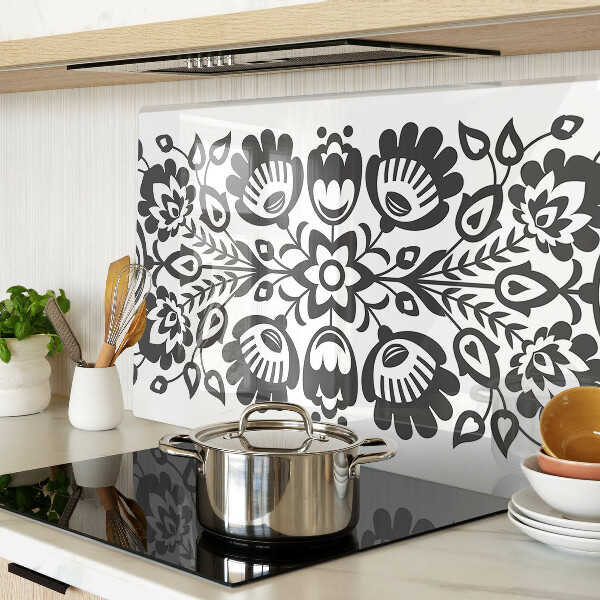 Chopping board Floral motif in folk style