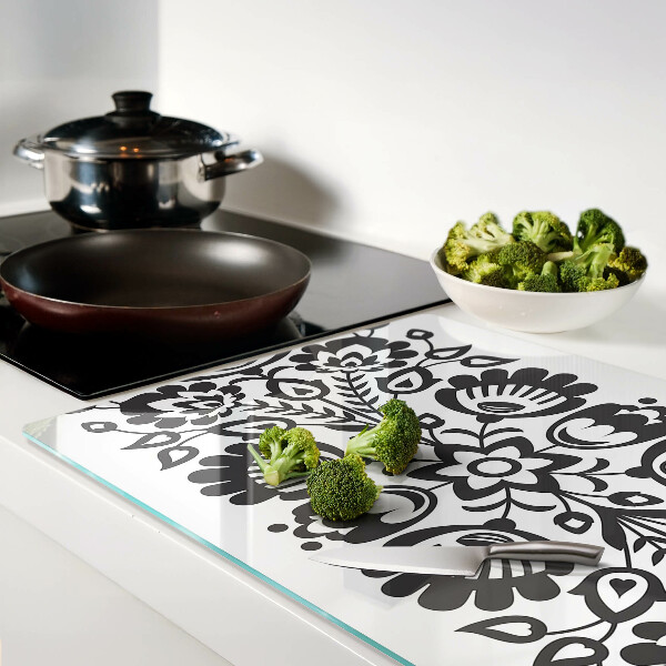 Chopping board Floral motif in folk style