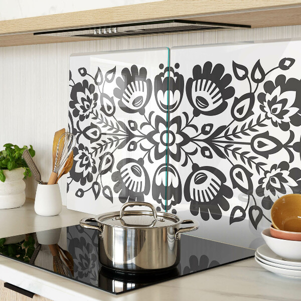 Chopping board Floral motif in folk style
