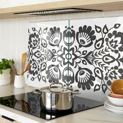 Chopping board Floral motif in folk style