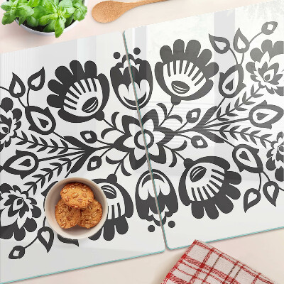 Chopping board Floral motif in folk style