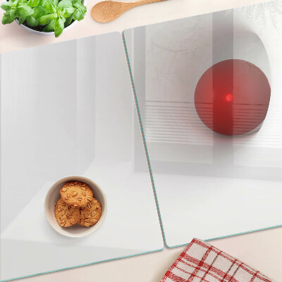 Chopping board glass Red circle on a transparent background