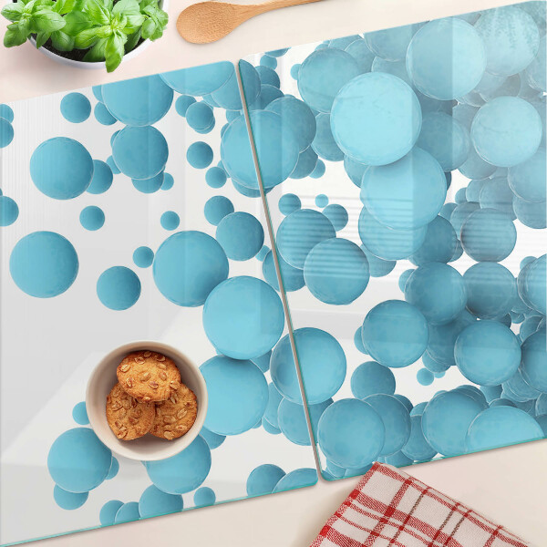 Chopping board Bubbles in shades of blue