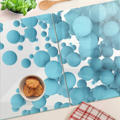 Chopping board Bubbles in shades of blue