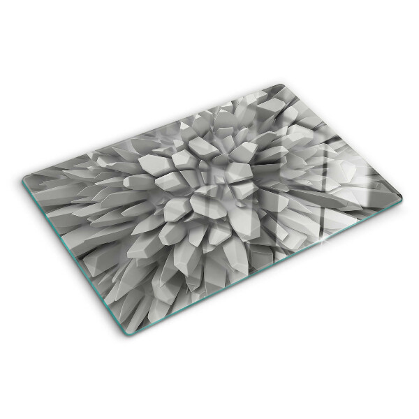 Chopping board Crystal structures in shades of gray