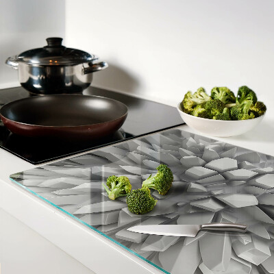 Chopping board Crystal structures in shades of gray
