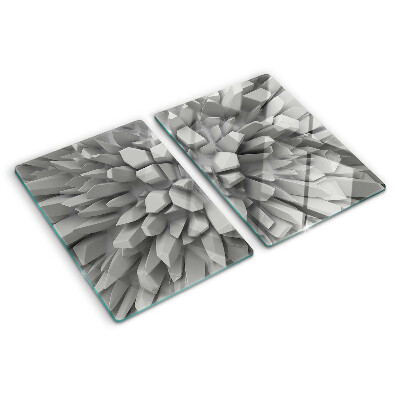 Chopping board Crystal structures in shades of gray