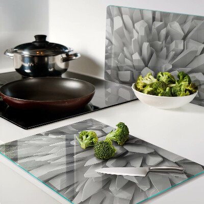 Chopping board Crystal structures in shades of gray