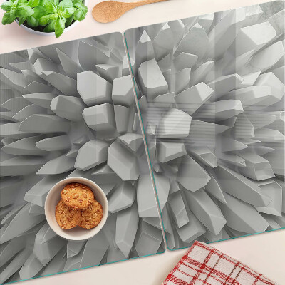Chopping board Crystal structures in shades of gray